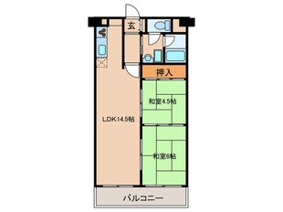 天満橋筋ビュ－ハイツ（４０４）の物件間取画像